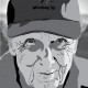 a portrait of an old man done in illustrator.