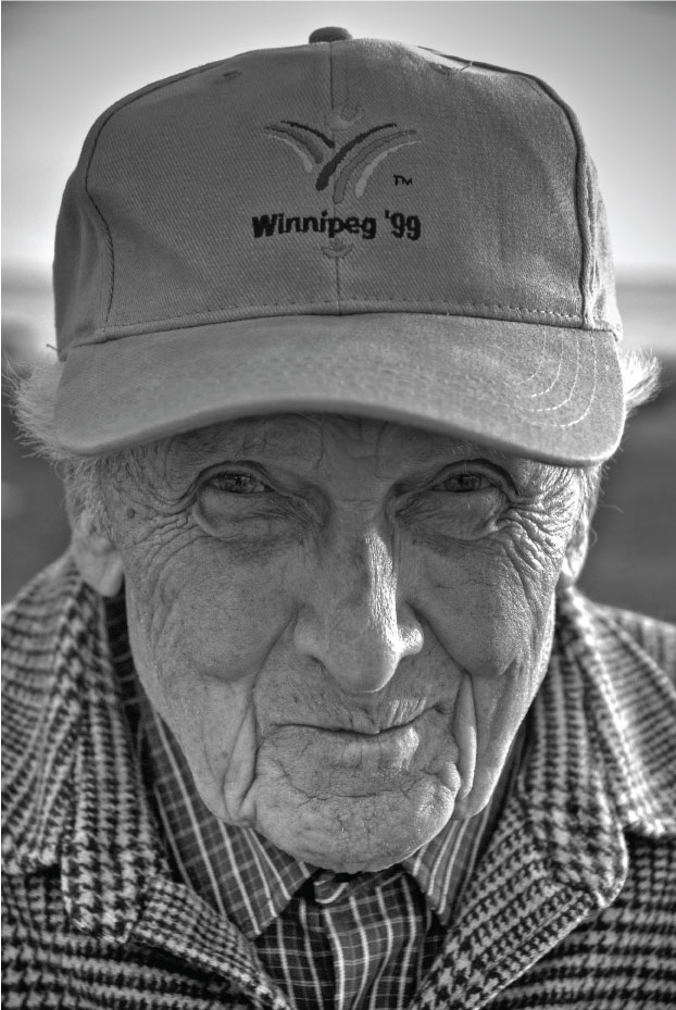 the before photograph of the old man before being redone in illustrator.