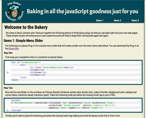 a screenshot of the javascript project done at BCIT.