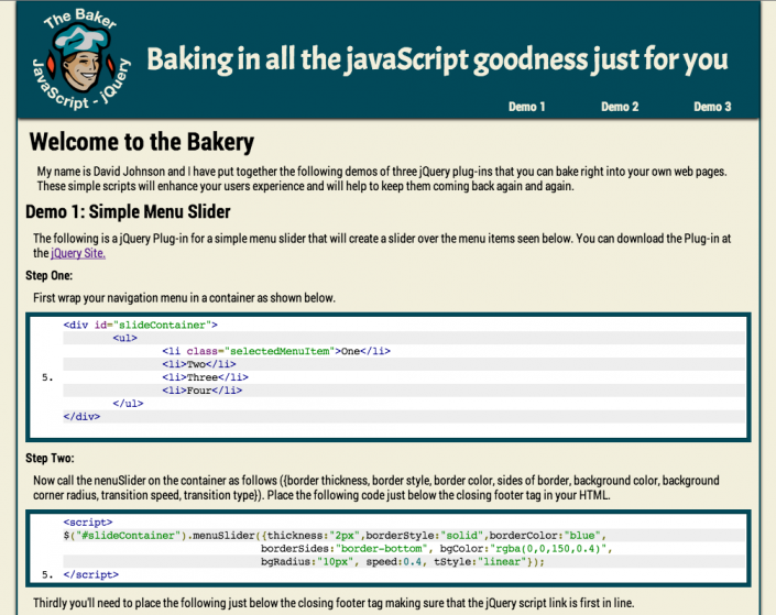 a screenshot of the javascript project done at BCIT.
