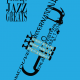 a poster of a trumpet for a jazz festival done in illustrator.