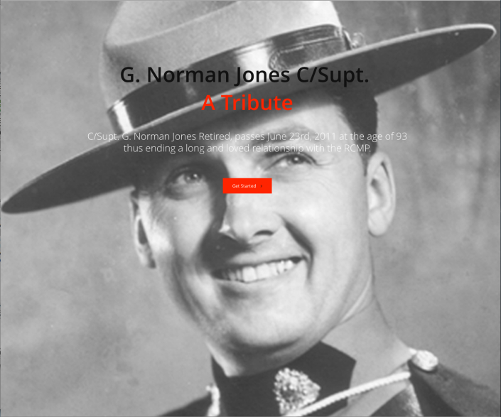 A photo of an RCMP member with his hat on.